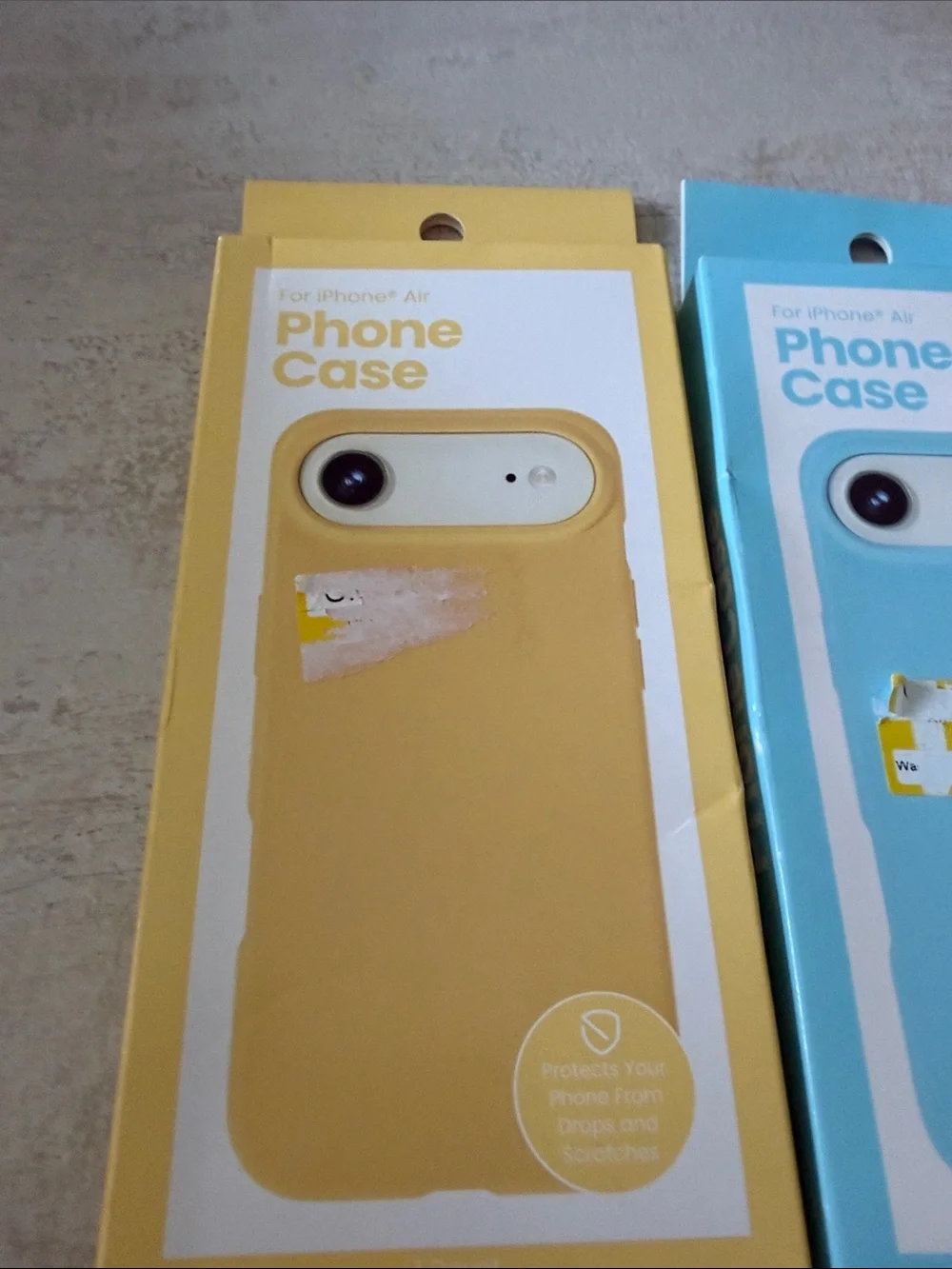 Lot of 3 Phone Cases for iPhone Air - Yellow, Blue, White